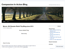 Tablet Screenshot of mycompassioninaction.wordpress.com