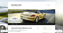 Desktop Screenshot of evolutionauto.wordpress.com