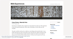 Desktop Screenshot of bsaexperiences.wordpress.com