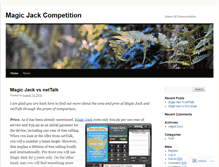 Tablet Screenshot of magicjackcompetition.wordpress.com