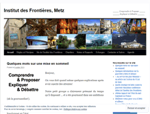 Tablet Screenshot of institutfrontieres.wordpress.com