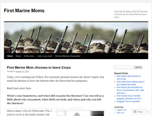 Tablet Screenshot of firstmarinemoms.wordpress.com