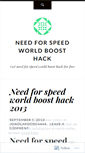 Mobile Screenshot of needforspeedworldhack.wordpress.com