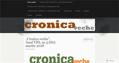 Desktop Screenshot of cronicaveche.wordpress.com