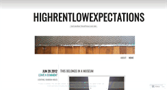 Desktop Screenshot of highrentlowexpectations.wordpress.com