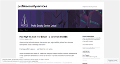 Desktop Screenshot of profilesecurityservices.wordpress.com
