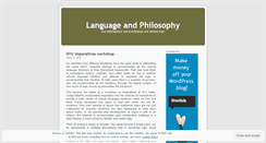 Desktop Screenshot of languageandphilosophy.wordpress.com