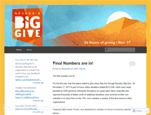 Tablet Screenshot of nvbiggive.wordpress.com