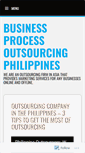 Mobile Screenshot of businessprocessoutsourcingphilippines.wordpress.com