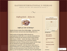 Tablet Screenshot of kaffeeinternational.wordpress.com