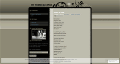 Desktop Screenshot of mypoeticlicense.wordpress.com
