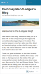 Mobile Screenshot of colonsayislandlodges.wordpress.com