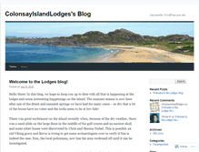 Tablet Screenshot of colonsayislandlodges.wordpress.com