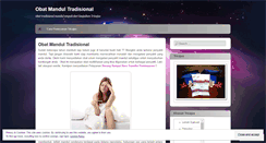 Desktop Screenshot of obatmandultradisional.wordpress.com