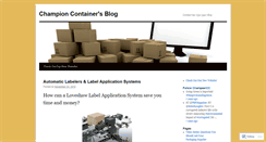 Desktop Screenshot of championcontainer.wordpress.com