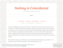 Tablet Screenshot of nocoincidence63.wordpress.com