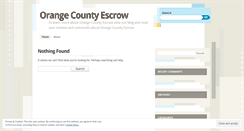 Desktop Screenshot of orangecountyescrow2.wordpress.com