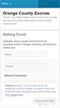 Mobile Screenshot of orangecountyescrow2.wordpress.com