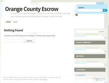 Tablet Screenshot of orangecountyescrow2.wordpress.com