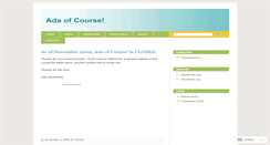 Desktop Screenshot of adaofcourse.wordpress.com