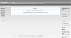 Desktop Screenshot of panopticism.wordpress.com