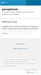 Mobile Screenshot of panopticism.wordpress.com