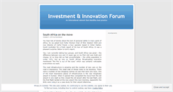 Desktop Screenshot of investmentinnovation.wordpress.com