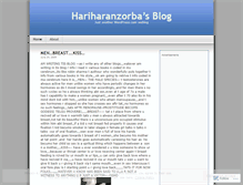 Tablet Screenshot of hariharanzorba.wordpress.com