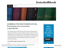 Tablet Screenshot of festschrifthoch.wordpress.com