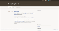 Desktop Screenshot of foodallergyfoodie.wordpress.com