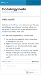 Mobile Screenshot of foodallergyfoodie.wordpress.com