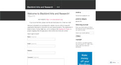 Desktop Screenshot of blackbirdarts.wordpress.com