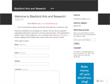 Tablet Screenshot of blackbirdarts.wordpress.com