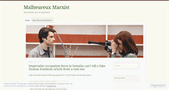 Desktop Screenshot of malheureuxmarxist.wordpress.com