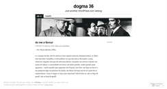 Desktop Screenshot of dogma36.wordpress.com