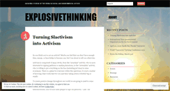 Desktop Screenshot of explosivethinking.wordpress.com