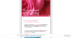 Desktop Screenshot of myspaceheartgenerator.wordpress.com