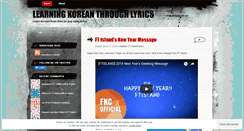 Desktop Screenshot of koreanthroughlyrics.wordpress.com