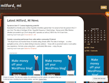 Tablet Screenshot of milfordmi.wordpress.com