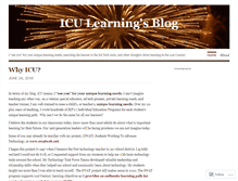 Tablet Screenshot of iculearning.wordpress.com