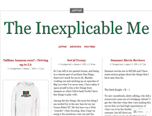 Tablet Screenshot of inexplicableme.wordpress.com