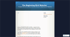 Desktop Screenshot of beginningbirdwatcher.wordpress.com
