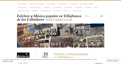 Desktop Screenshot of folcloreymusicapopularenvillafranca.wordpress.com