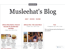 Tablet Screenshot of musleehat.wordpress.com