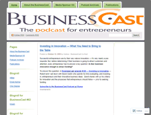 Tablet Screenshot of businesscast.wordpress.com