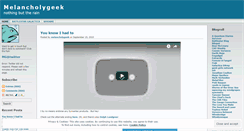 Desktop Screenshot of melancholygeek.wordpress.com