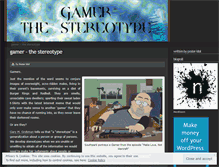 Tablet Screenshot of gamerstereotype.wordpress.com