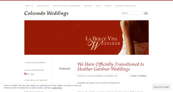 Desktop Screenshot of ladolcevitaweddings.wordpress.com