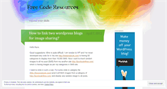 Desktop Screenshot of freecoderesources.wordpress.com