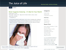 Tablet Screenshot of livingjuice.wordpress.com